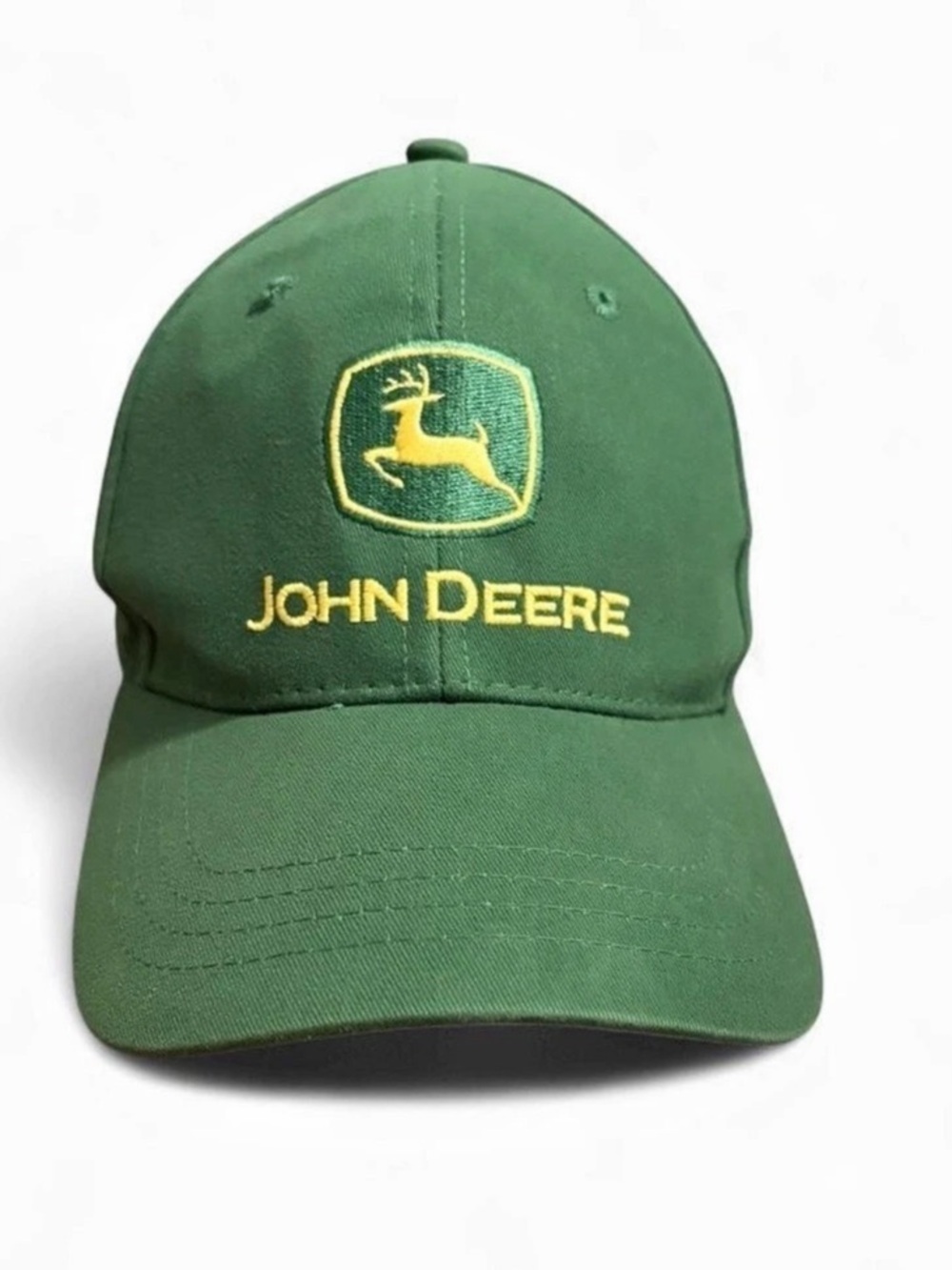 John Deere Youth (4-10yr) green baseball cap with yellow logo patch and text